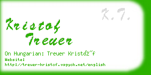 kristof treuer business card